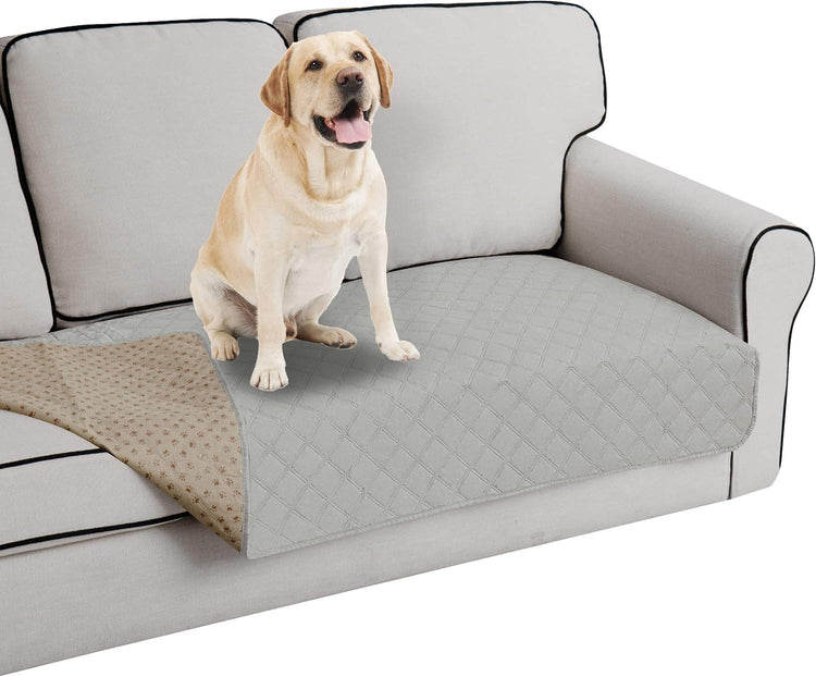 Easy-Going 100% Waterproof Dog Bed Cover Washable Couch Cover Non-Slip Sofa Cover Leakproof Blanket Furniture Protector Cover Reusable Incontinence Bed Underpads for Pets Kids Dog Cat(68X82 In,Gray) - The Max & Rex Collection