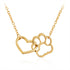 Heart & Paw Necklace — Linked Heart & Dog Paw Charm - The Max & Rex Collection