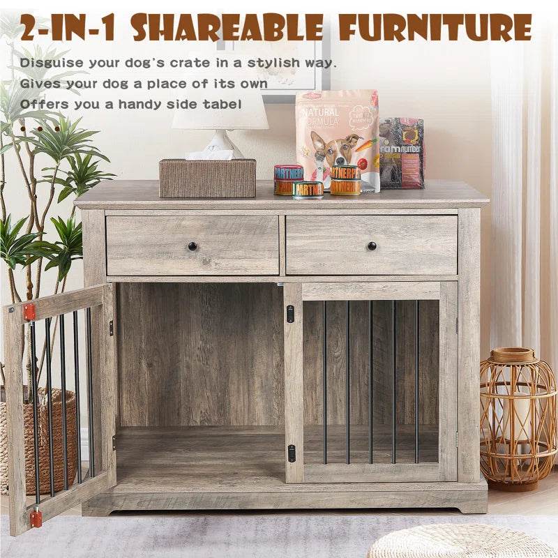 Cranbrook Dog Crate Furniture with Drawers - The Max & Rex Collection