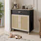 Cat Litter Box Enclosure Wood Cat Crate Furniture with Scratching Pad Doors - The Max & Rex Collection