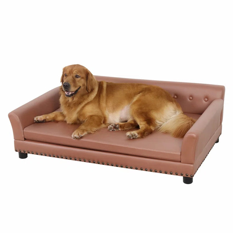 Orthopedic Leather Pet Bed