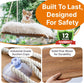 Cat Window Perch - Hammock Bed for Cats inside - Solid Wood Seat, 4 Strong Suction Cups, Soft Cushion - Rustic Indoor Pet Shelf