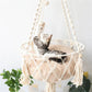 Emellie Bohemian Style Cat Hammock, Cat Swing with Hanging for Sleeping, Indoor/Outdoor Home Décor