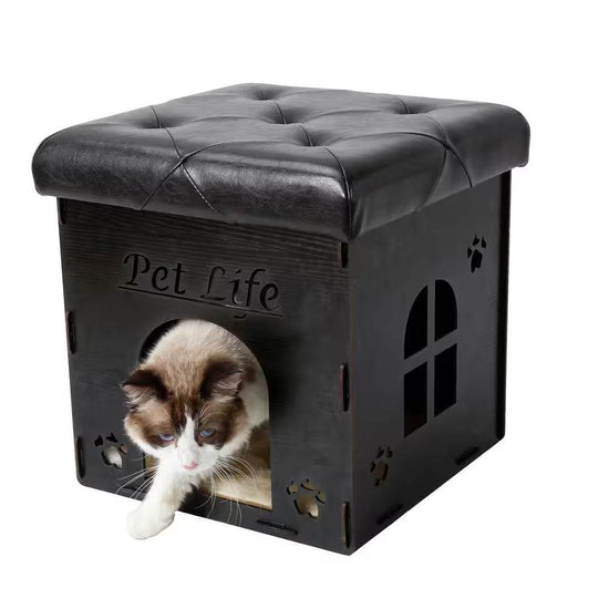 Collapsible Cat House Furniture Bench - The Max & Rex Collection
