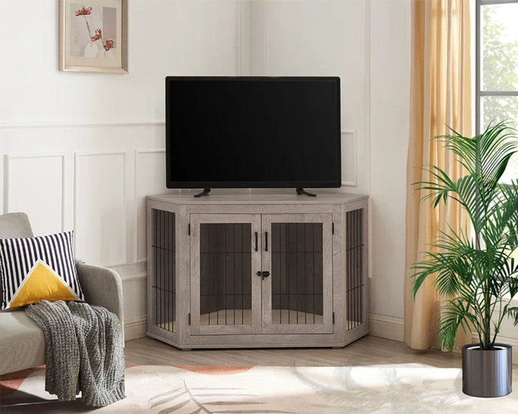 Dereham Furniture Corner Dog Crate with Cushion - The Max & Rex Collection