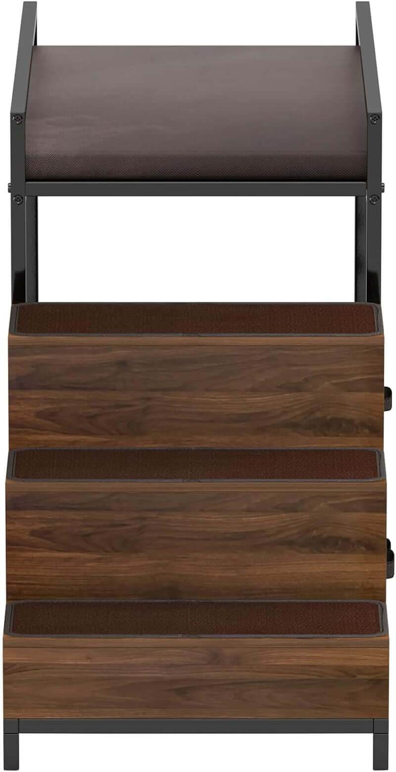 GDLF Bunk Beds Window Perch for Dogs Bedside Lounge Elevated Dog Bed Multi-Level Platform with Foam Upholstery, Non-Slip Pad and Storage - The Max & Rex Collection