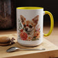 Chihuahua Floral Mug | 15oz Coffee Mug for Dog Lovers
