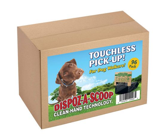 Dispoz-A-Scoop® 96-Pack System – No Touch, No Mess, No Odor Sanitary Dog Waste Scoopers