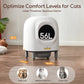 Self Cleaning Cat Litter Box, App Control, Safety Protection, Automatic Smart Robot Litter Box for Multiple Cats, with Garbage Bags&Plastic Air Filter, Black& White