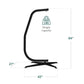 Metal Hanging Hammock C-Stand - Offset Base, Weather-Resistant, Black - The Max & Rex Collection