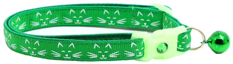 Glowing Cat Faces Breakaway Cat Collar - The Max & Rex Collection