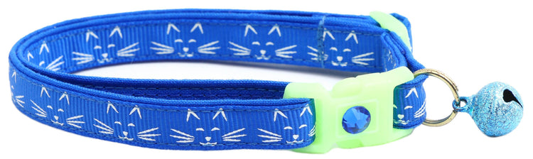 Glowing Cat Faces Breakaway Cat Collar - The Max & Rex Collection