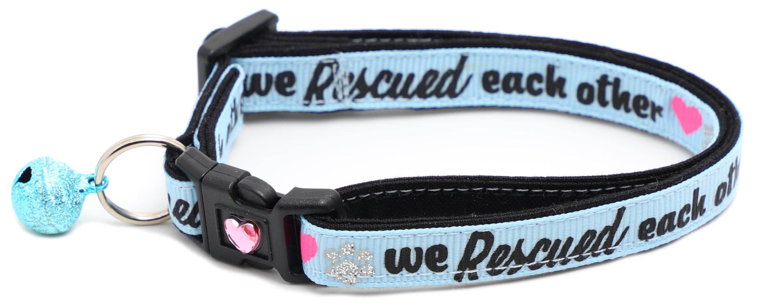 We Rescued Each Other Cat Collar – Adjustable Breakaway Safety Collar - The Max & Rex Collection