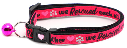 We Rescued Each Other Cat Collar – Adjustable Breakaway Safety Collar - The Max & Rex Collection