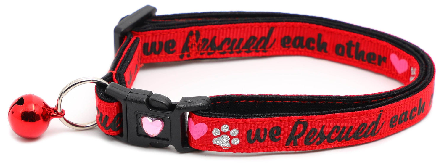 We Rescued Each Other Cat Collar – Adjustable Breakaway Safety Collar - The Max & Rex Collection