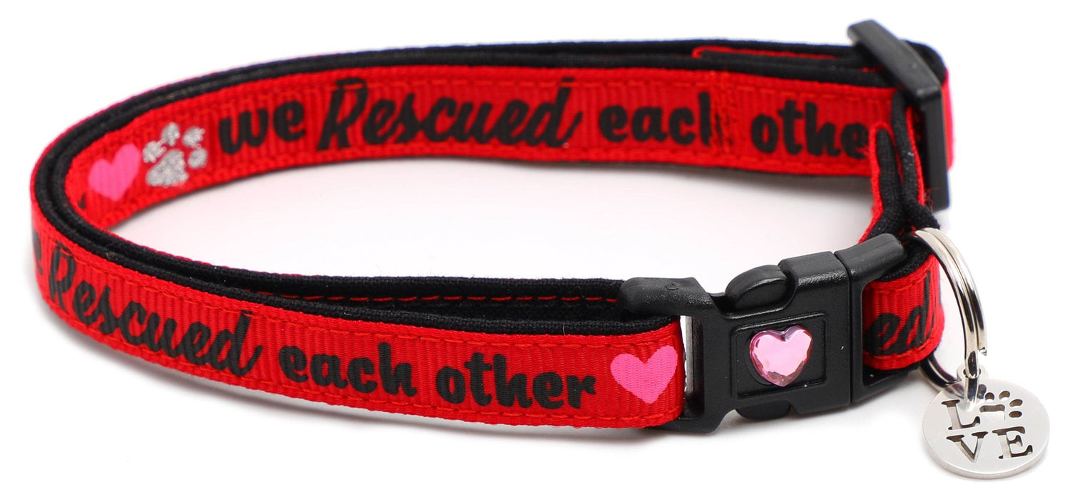 We Rescued Each Other Cat Collar – Adjustable Breakaway Safety Collar - The Max & Rex Collection