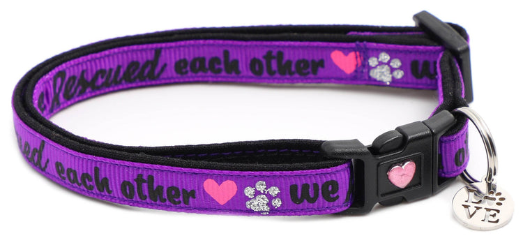 We Rescued Each Other Cat Collar – Adjustable Breakaway Safety Collar - The Max & Rex Collection