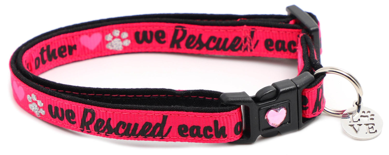We Rescued Each Other Cat Collar – Adjustable Breakaway Safety Collar - The Max & Rex Collection
