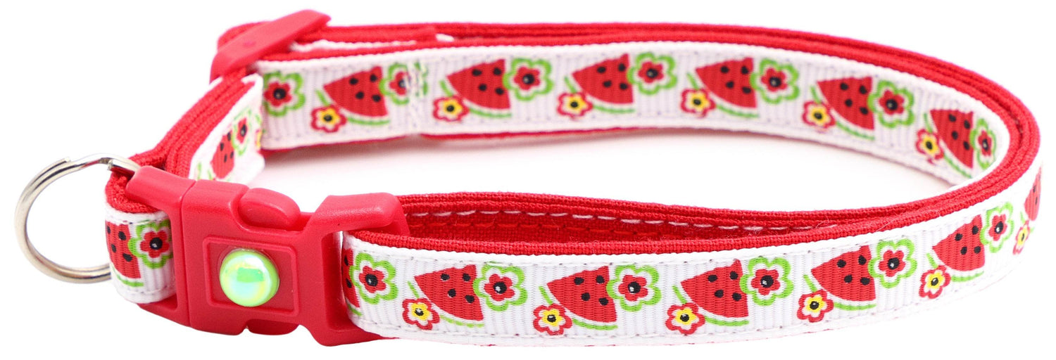 Watermelons and Flowers Cat Collar - The Max & Rex Collection