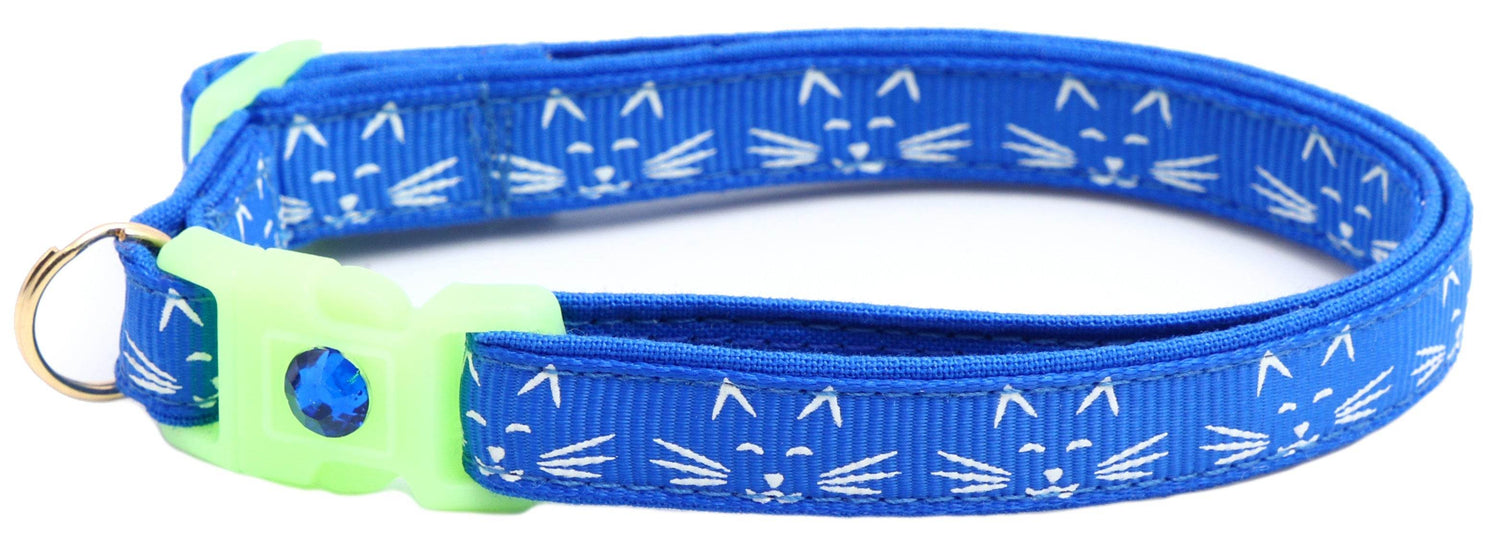 Glowing Cat Faces Breakaway Cat Collar - The Max & Rex Collection