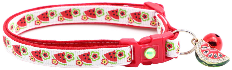 Watermelons and Flowers Cat Collar - The Max & Rex Collection