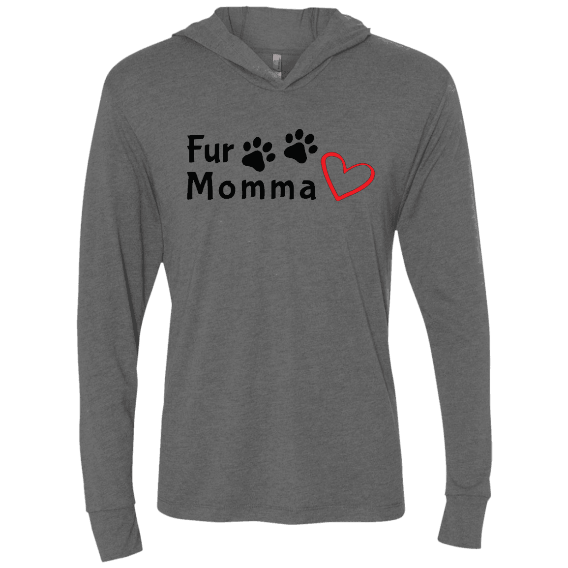 Fur Momma Tri-Blend Hooded T-Shirt – Soft Unisex Hoodie with Paw Print & Heart - The Max & Rex Collection