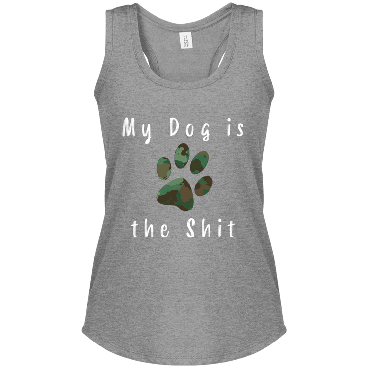 My Dog Is the Sh*t Racerback Tank – Women’s Camo Paw Dog Lover Shirt - The Max & Rex Collection