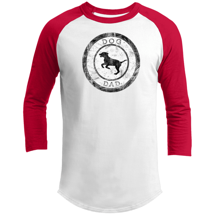 Dog Dad Baseball Tee – Men’s 3/4 Sleeve Vintage Pet Lover Shirt - The Max & Rex Collection