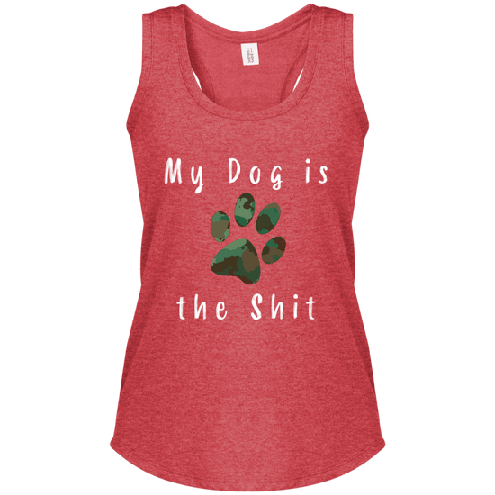 My Dog Is the Sh*t Racerback Tank – Women’s Camo Paw Dog Lover Shirt - The Max & Rex Collection