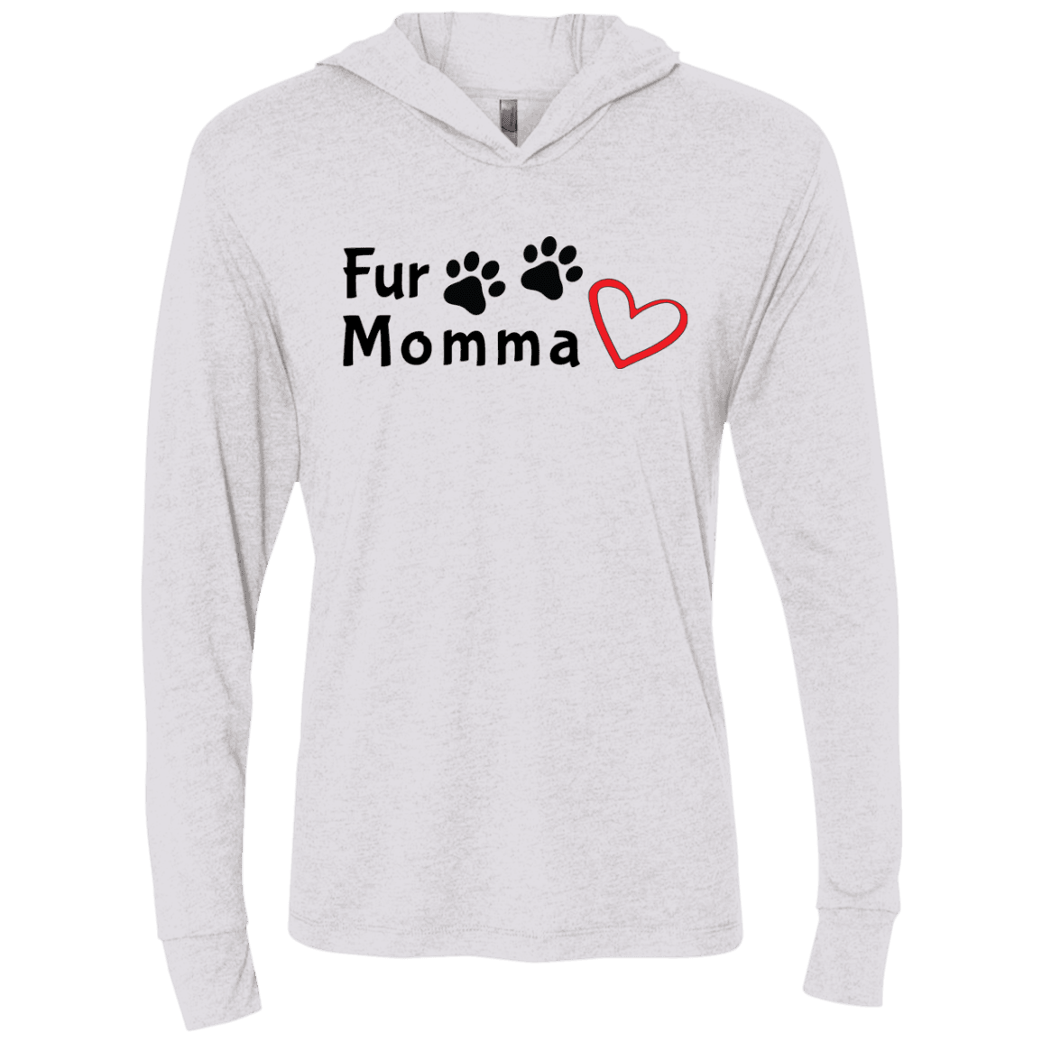 Fur Momma Tri-Blend Hooded T-Shirt – Soft Unisex Hoodie with Paw Print & Heart - The Max & Rex Collection