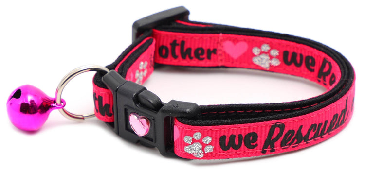 We Rescued Each Other Cat Collar – Adjustable Breakaway Safety Collar - The Max & Rex Collection