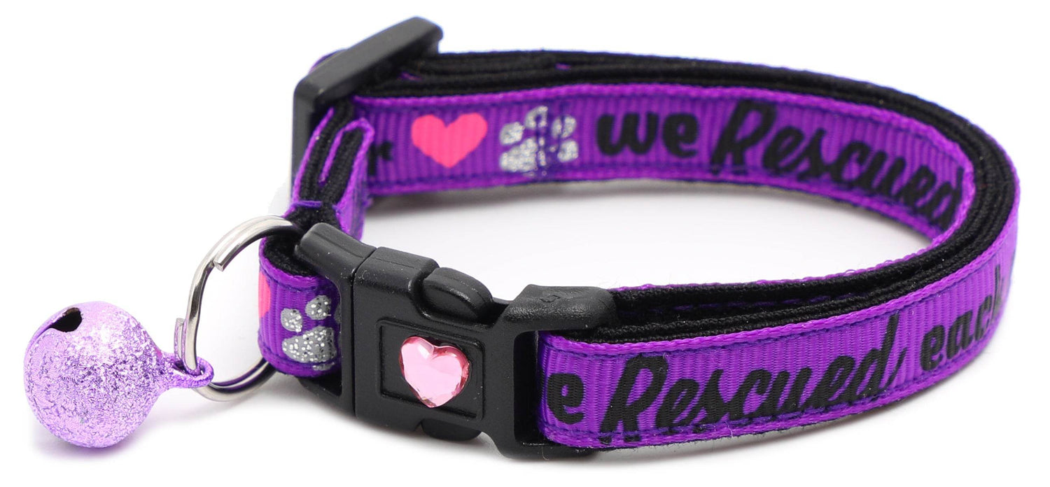 We Rescued Each Other Cat Collar – Adjustable Breakaway Safety Collar - The Max & Rex Collection