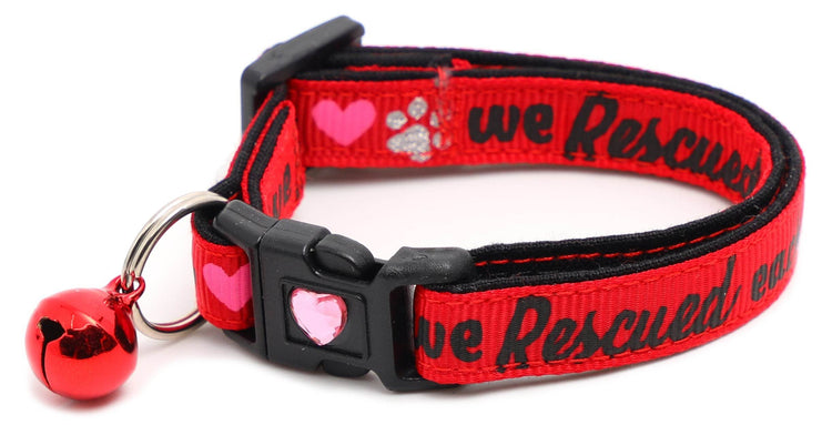 We Rescued Each Other Cat Collar – Adjustable Breakaway Safety Collar - The Max & Rex Collection