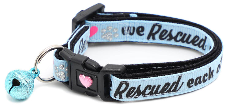 We Rescued Each Other Cat Collar – Adjustable Breakaway Safety Collar - The Max & Rex Collection