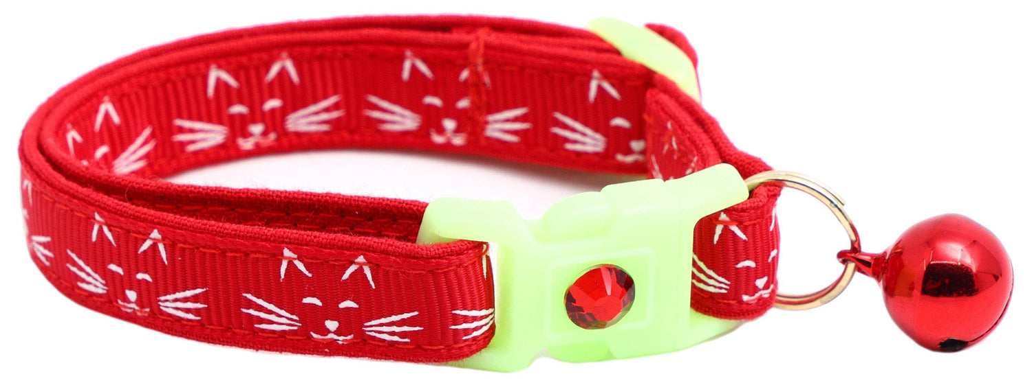 Glowing Cat Faces Breakaway Cat Collar - The Max & Rex Collection