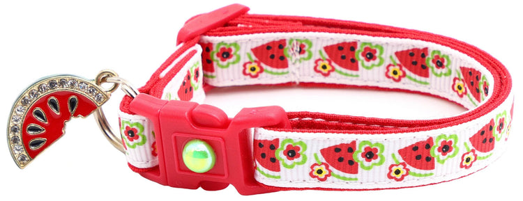 Watermelons and Flowers Cat Collar - The Max & Rex Collection