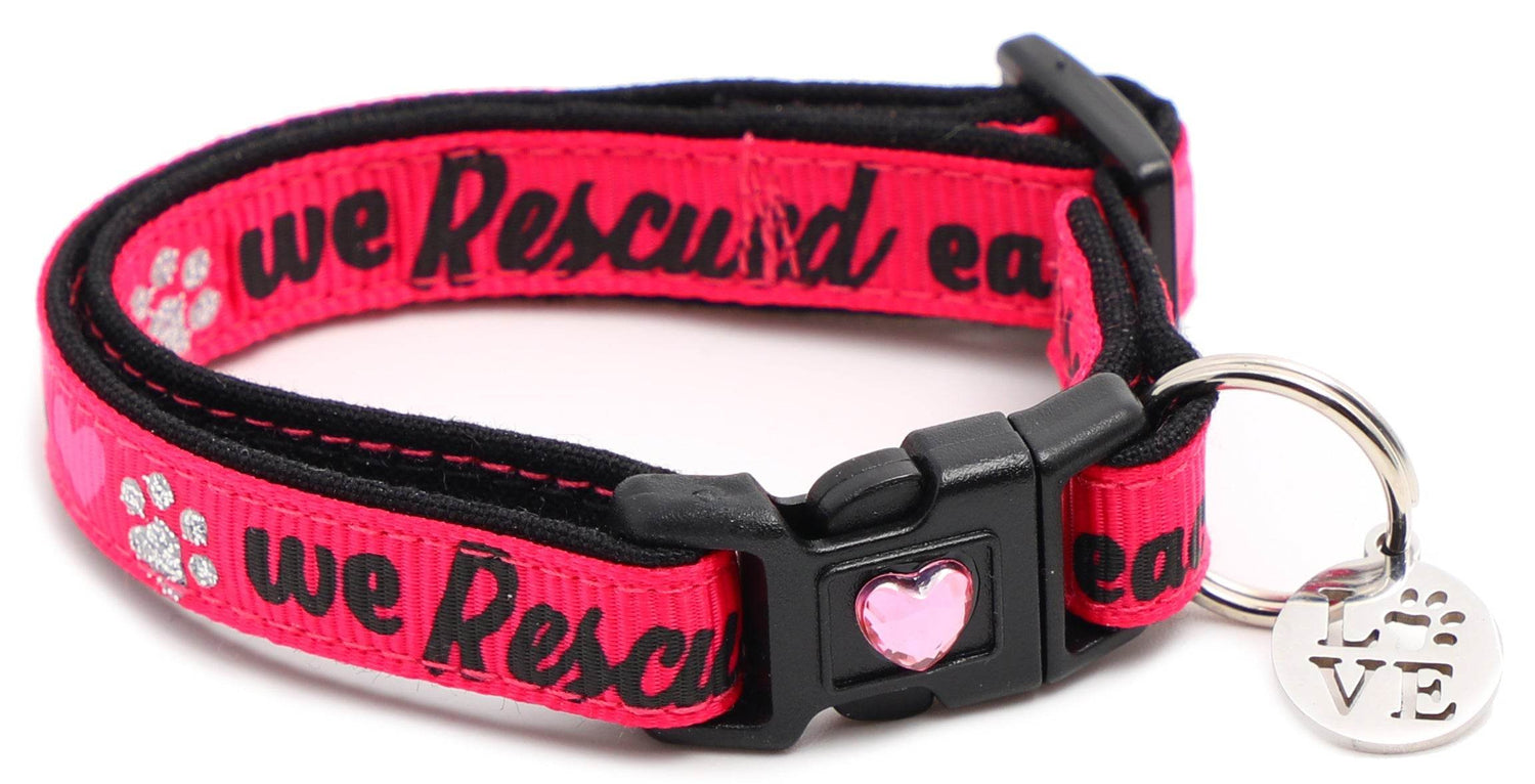 We Rescued Each Other Cat Collar – Adjustable Breakaway Safety Collar - The Max & Rex Collection