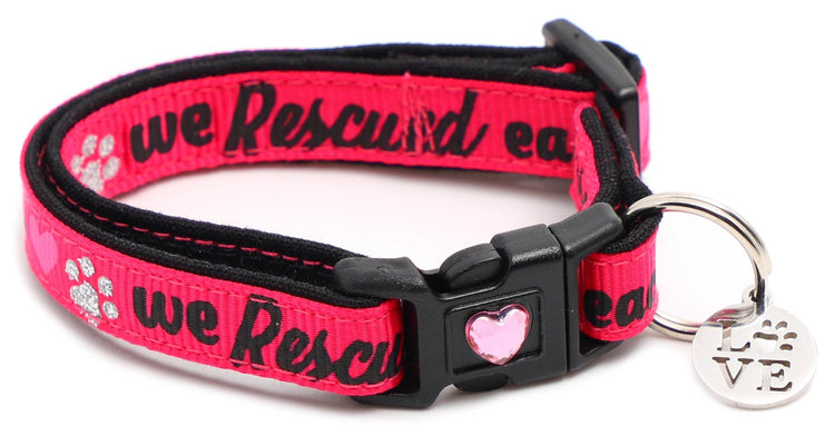 We Rescued Each Other Cat Collar – Adjustable Breakaway Safety Collar - The Max & Rex Collection