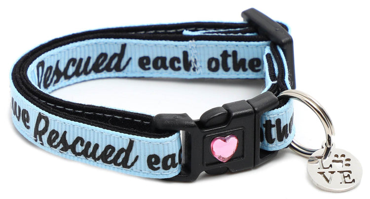 We Rescued Each Other Cat Collar – Adjustable Breakaway Safety Collar - The Max & Rex Collection