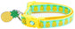 Tropical Pineapple Cat Collar – Breakaway Safety Design, Handmade - The Max & Rex Collection