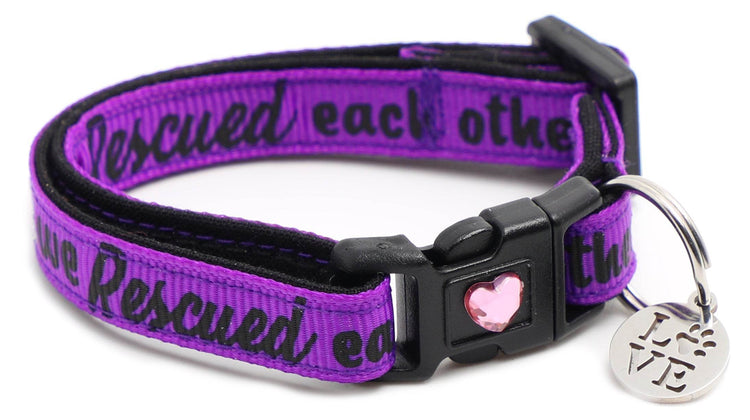 We Rescued Each Other Cat Collar – Adjustable Breakaway Safety Collar - The Max & Rex Collection