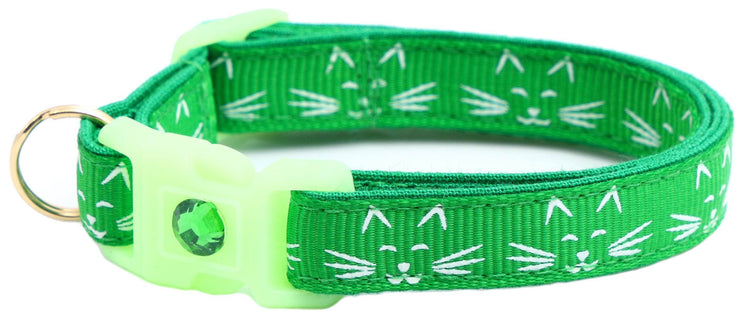 Glowing Cat Faces Breakaway Cat Collar - The Max & Rex Collection