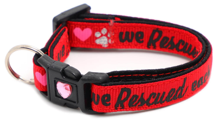 We Rescued Each Other Cat Collar – Adjustable Breakaway Safety Collar - The Max & Rex Collection