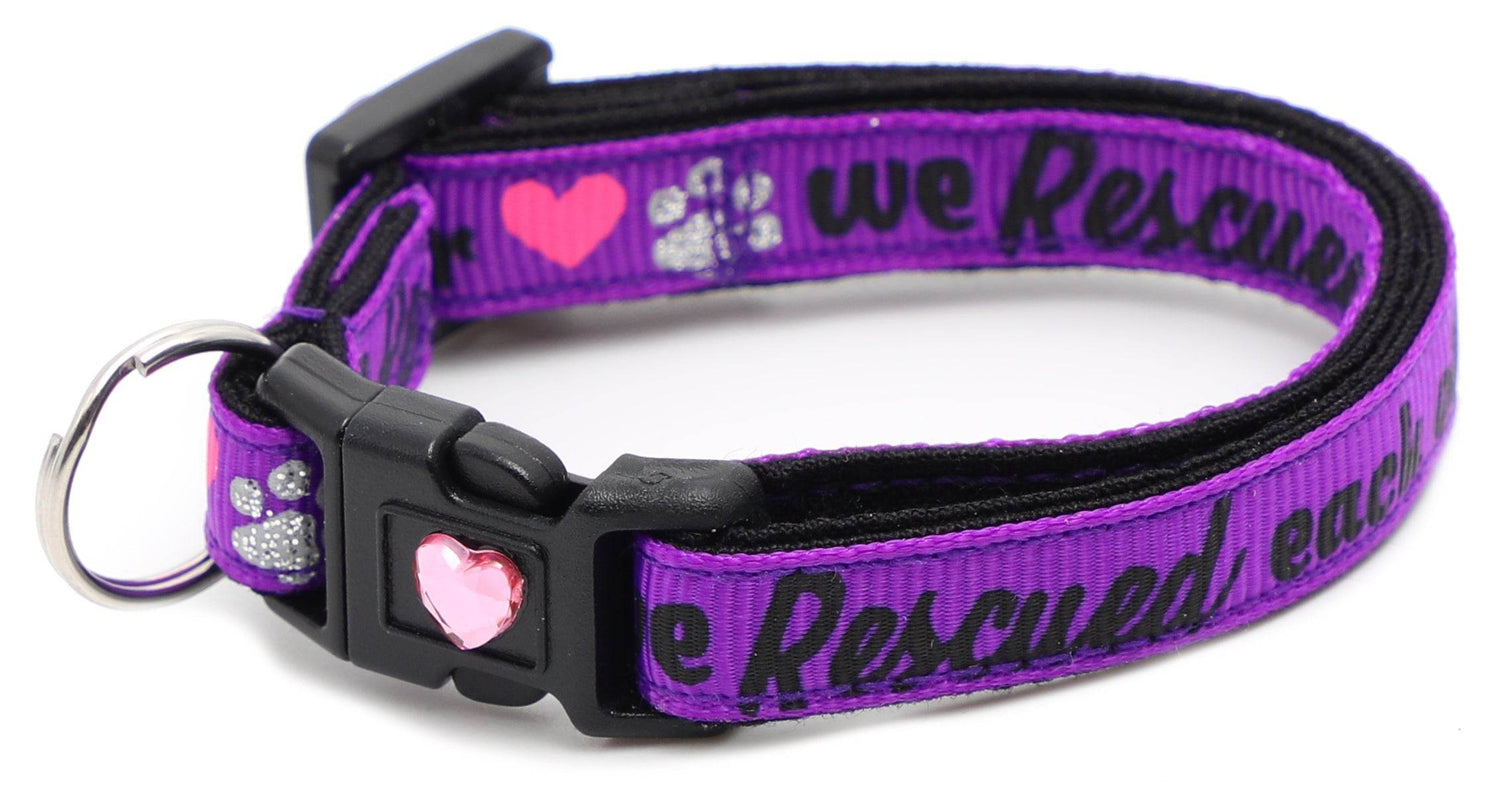 We Rescued Each Other Cat Collar – Adjustable Breakaway Safety Collar - The Max & Rex Collection