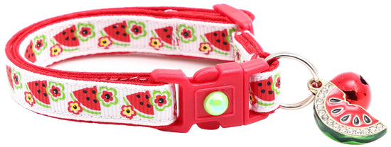Watermelons and Flowers Cat Collar - The Max & Rex Collection
