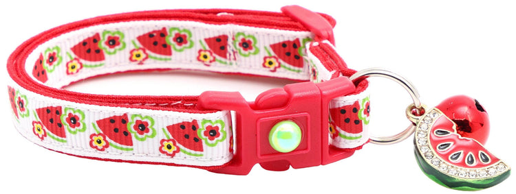 Watermelons and Flowers Cat Collar - The Max & Rex Collection
