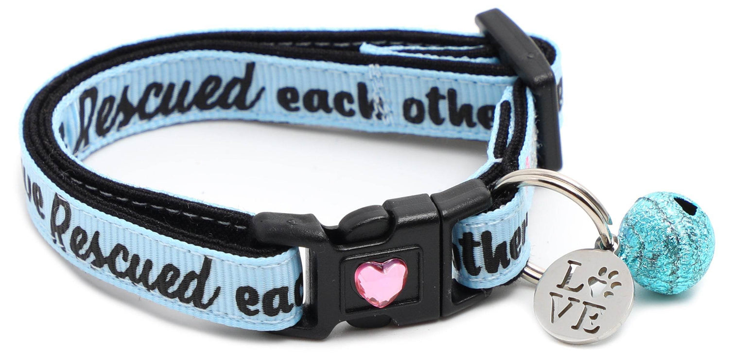 We Rescued Each Other Cat Collar – Adjustable Breakaway Safety Collar - The Max & Rex Collection