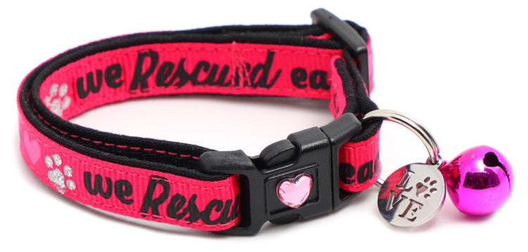 We Rescued Each Other Cat Collar – Adjustable Breakaway Safety Collar - The Max & Rex Collection