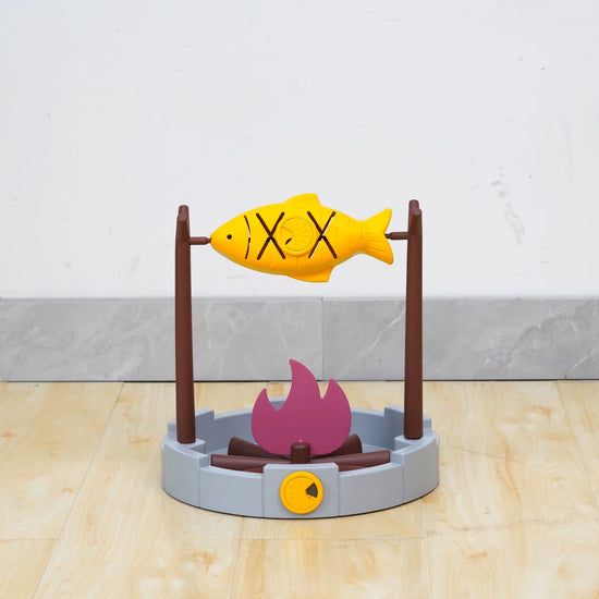 Interactive Cat Treat Dispenser & Slow Feeder – Grilled Fish Puzzle Toy