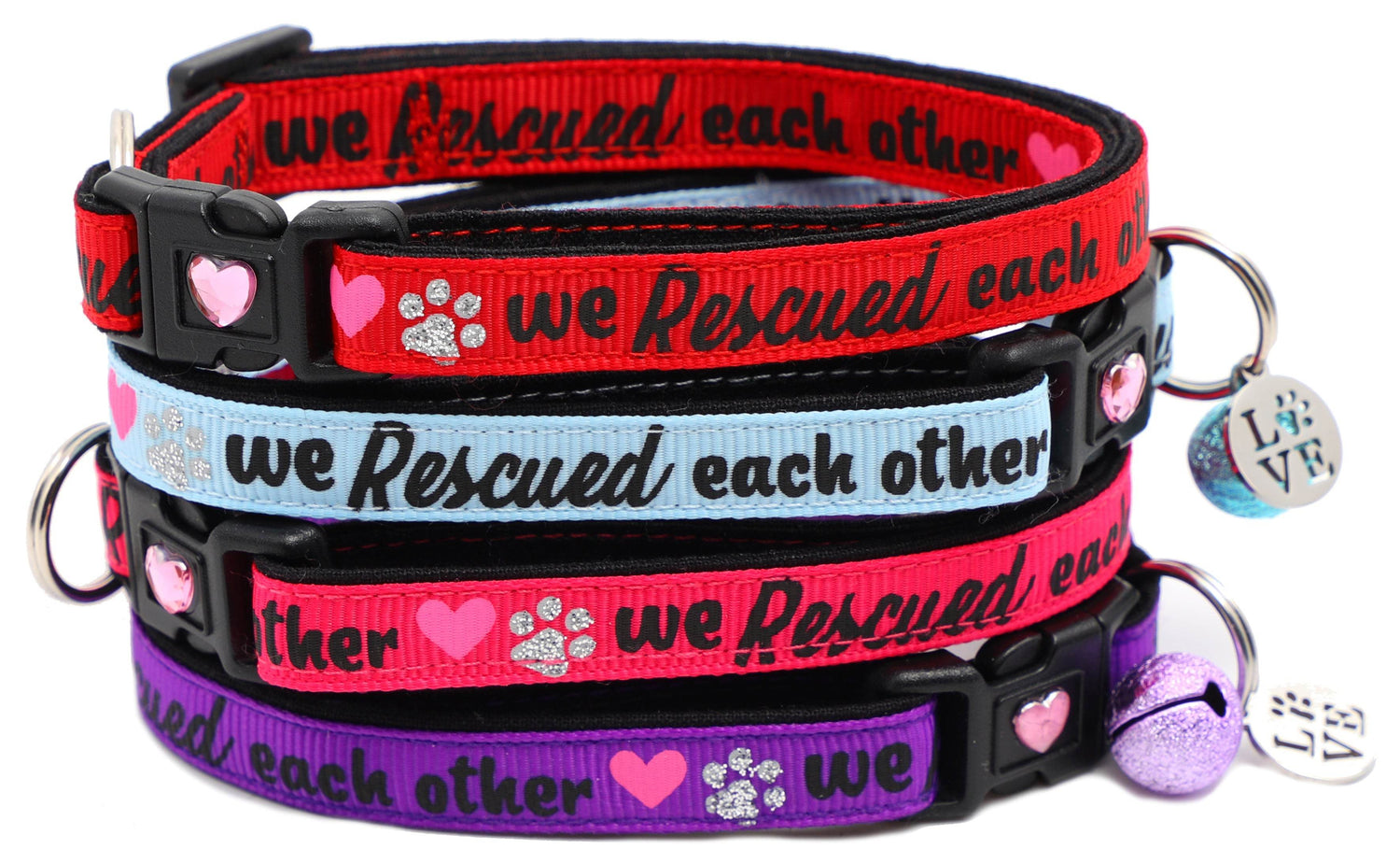 We Rescued Each Other Cat Collar – Adjustable Breakaway Safety Collar - The Max & Rex Collection